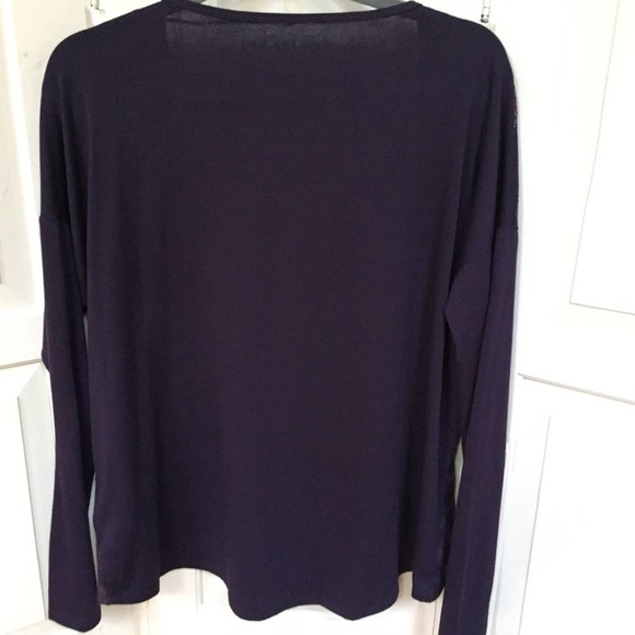 Calvin Klein Jeans Striped Purple Sequined Top - Picture 12 of 14